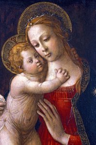 Loira Atlántico N* 091 - NantesMuseo de Bellas Artes - “Virgen y Niño” - Maestro del “Tondo Miller” - Primitivo italiano del siglo XV de Unknown